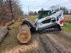 Log being moved